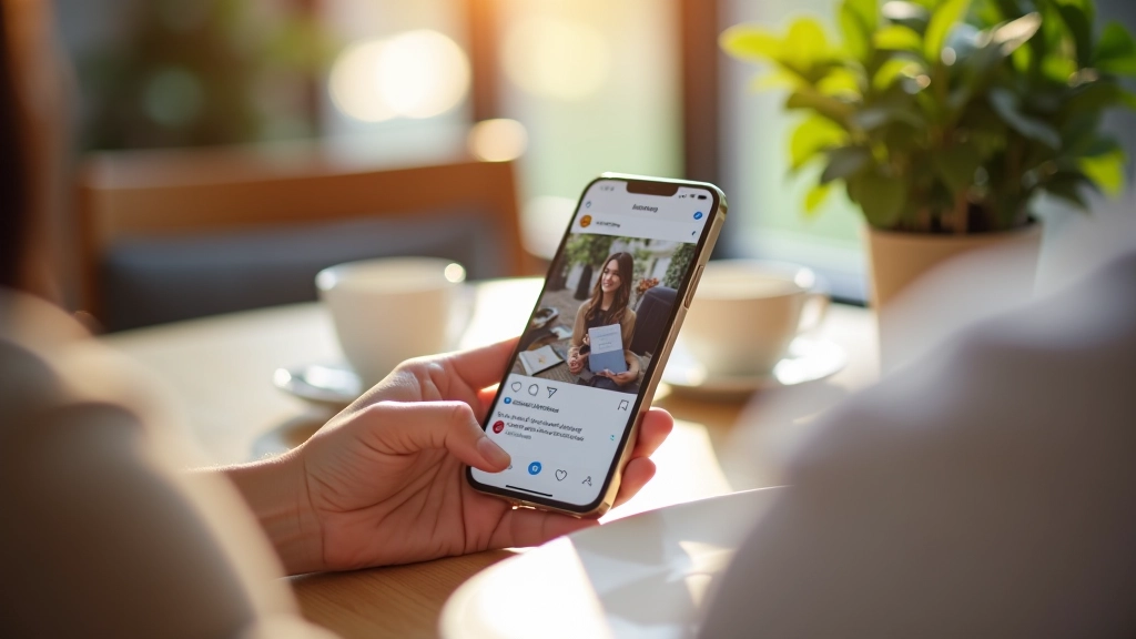 Social Media Post auf Instagram, mit Produktvideo-Vorschau und Engagement-Metriken